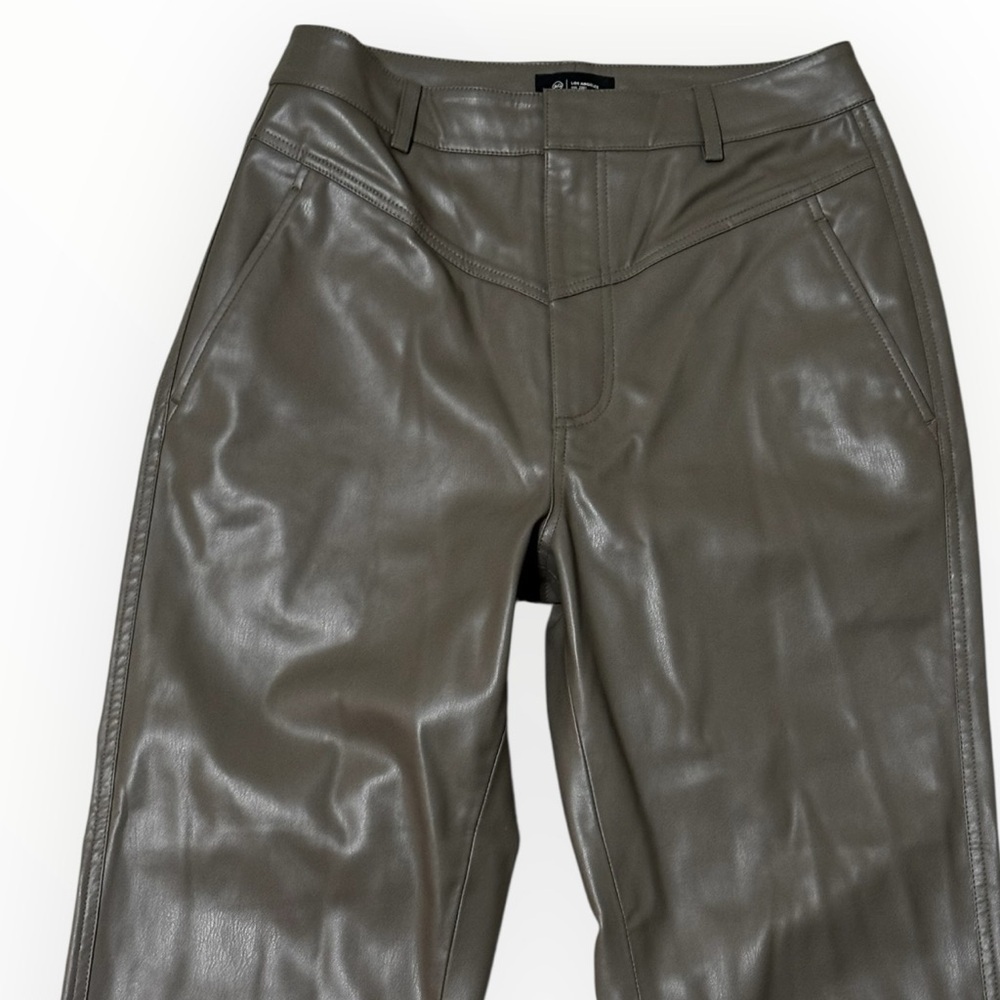 AG Cleo High Waist Kick Flare Faux Vegan Leather Straight Leg Pants Ankle 27 - Picture 5 of 8